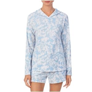 Social Standard by Sanctuary Pajama, Lounge Short Set, Small, Blue/white,NWT